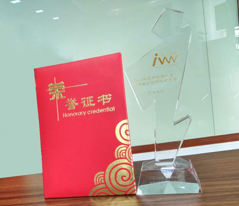 中通天鸿荣获“2016年度中国互联网最佳企业级解决方案奖”