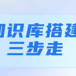 把一套优质的知识库搭建起来，需要几步？